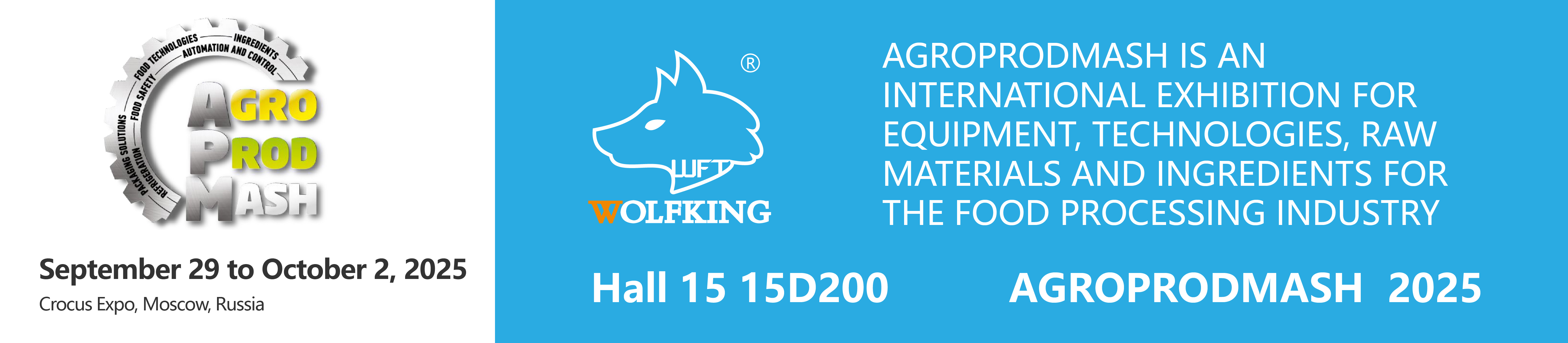 Agroprodmash 2025 - 29 septembre au 2 oct